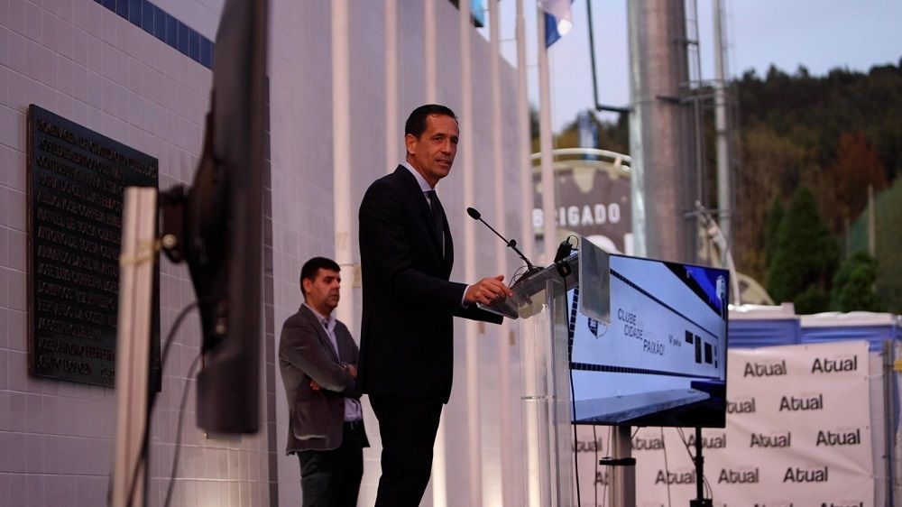 Pedro Proença na inauguração das obras de beneficiação do Complexo do FC Vizela
