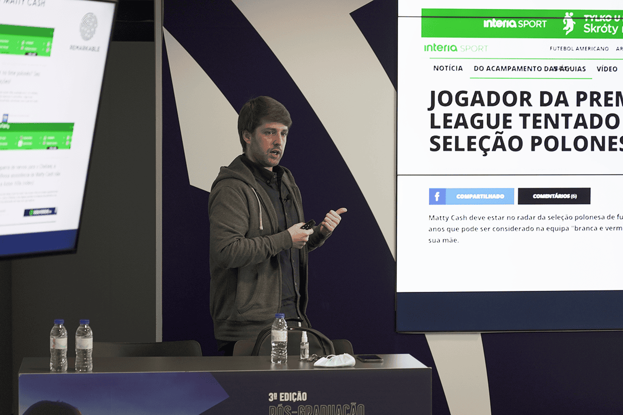 Rui Miguel Tovar, Diogo André e André Viana em “Comunicação no Futebol Profissional”